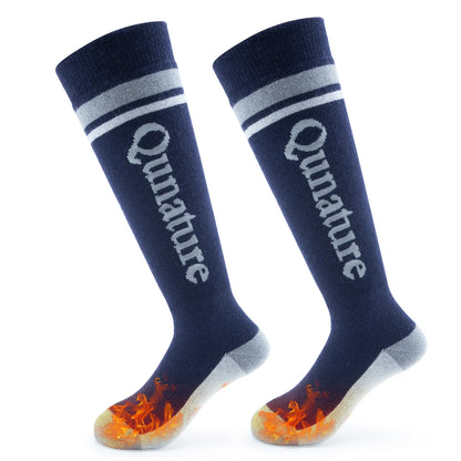 Kids Wool Blend Ski Socks, Cold Weather Knee-high Warm Socks for Winter
