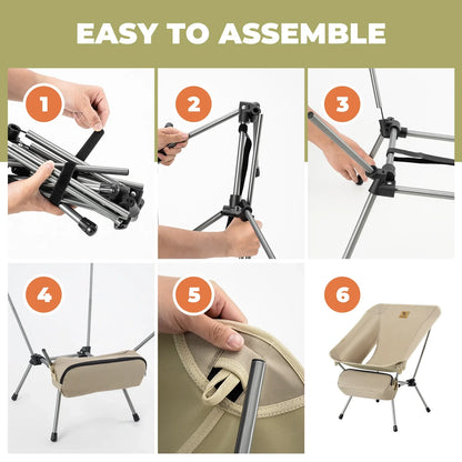 260lbs Folding Aluminum Camping Chair
