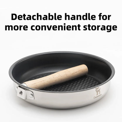 Non-Stick Stainless Steel Frying Pan with Detachable Handle