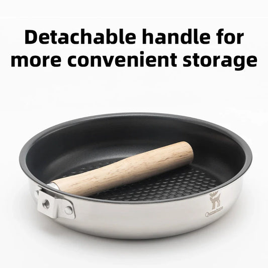 Non-Stick Stainless Steel Frying Pan with Detachable Handle
