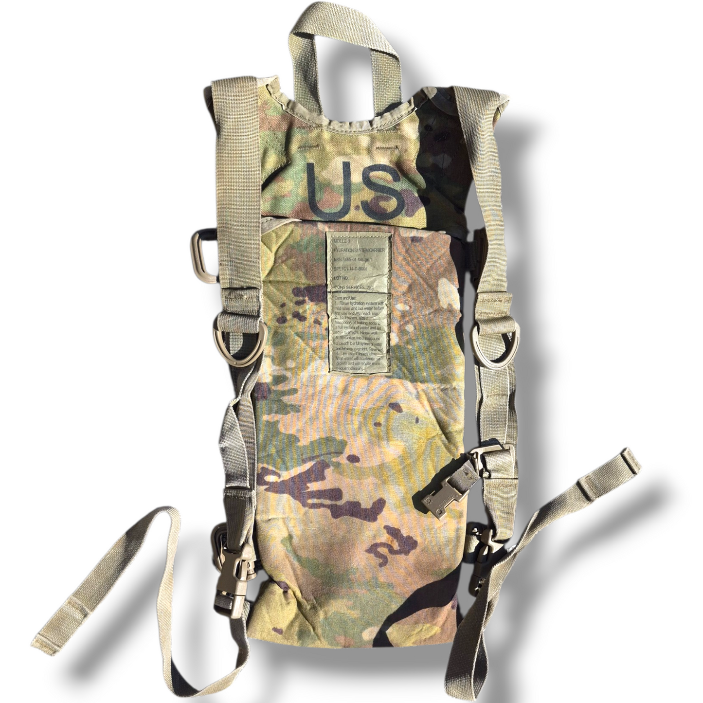 MOLLE II Hydration System Carrier Used - OCP/Multicam-No bladder