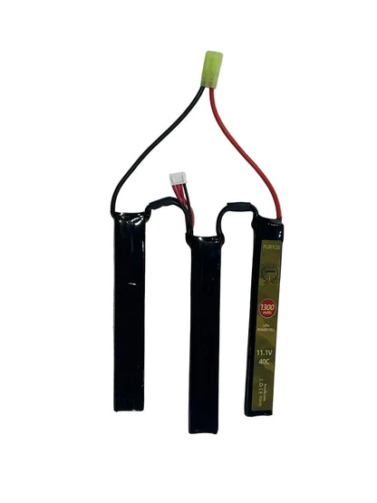 Fury28.com 11.1V 1300mAh  Airsoft LiPo Battery + B3 Charger Combo
