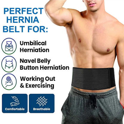 Umbilical Hernia Belt for Men and Women Abdominal Support Binder with Compress