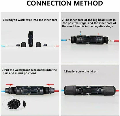 10/20/50/100/200 Pairs Male Female Solar Cable Connectors For DIY Solar Panel US