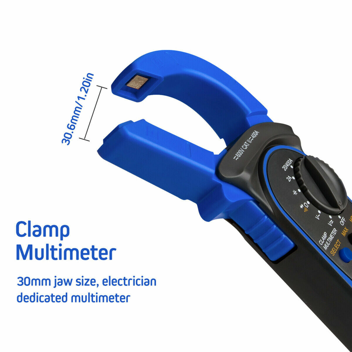 Digital Multimeter Tester AC DC Volt Ohm Amp Clamp Meter Auto Range LCD Handheld