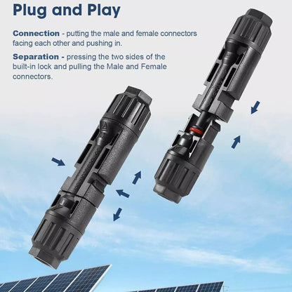 10/20/50/100/200 Pairs Male Female Solar Cable Connectors For DIY Solar Panel US