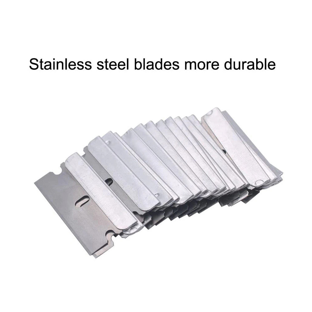 100 PCS Razor Blades Single Edge Extra Sharp Heat Treated Safety Knife Scrapers