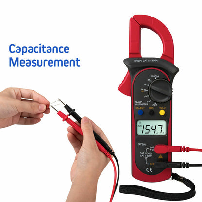 Digital Multimeter Tester AC DC Volt Ohm Amp Clamp Meter Auto Range LCD Handheld