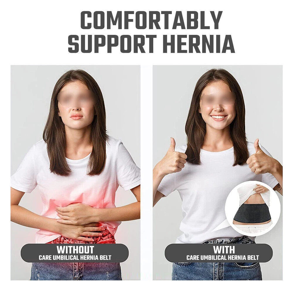 Umbilical Hernia Belt for Men and Women Abdominal Support Binder with Compress