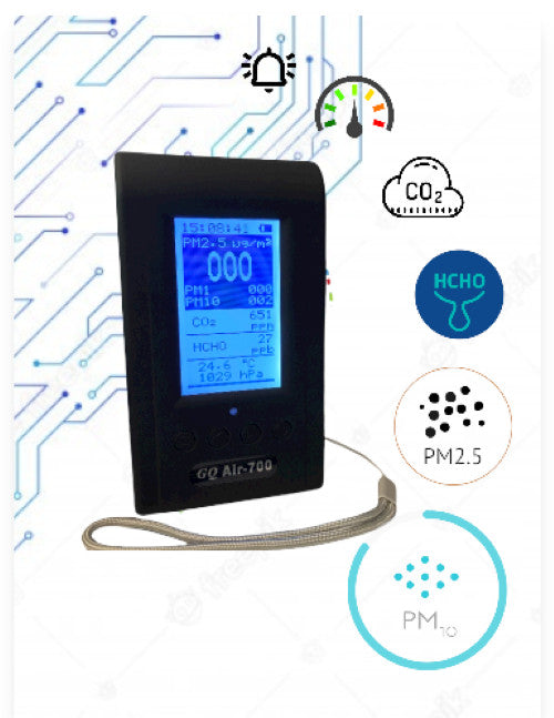 GQ Air-700 Air Quality Monitor HCHO (Formaldehyde) Temperature Air Pressure