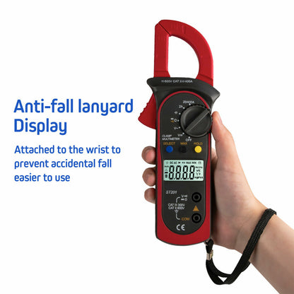 Digital Multimeter Tester AC DC Volt Ohm Amp Clamp Meter Auto Range LCD Handheld