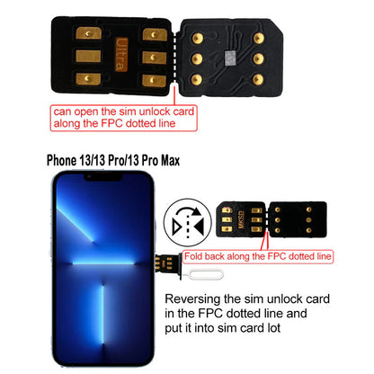 MKSD Ultra V5.3 Unlock Card RSIM Chip Service iPhone 14 13 12 11 X XR 8 7 6 2026