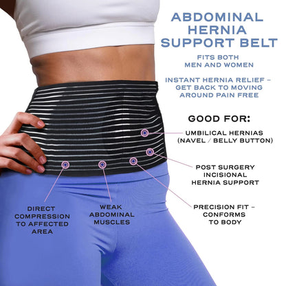 Umbilical Hernia Belt for Men and Women Abdominal Support Binder with Compress
