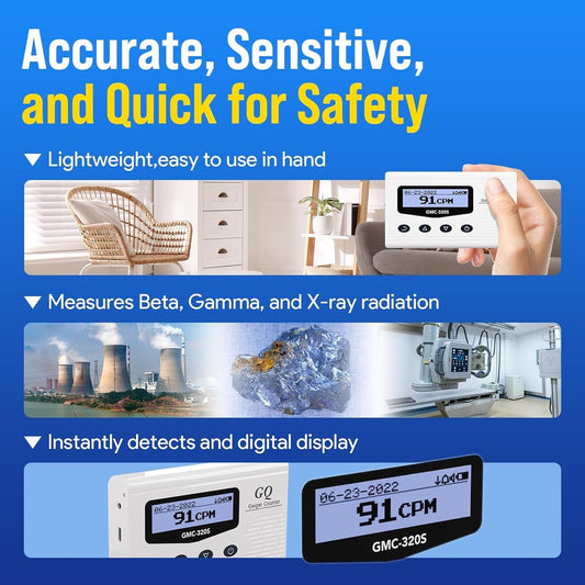 GQ GMC-320S Nuclear Radiation Detector Geiger Counter Dosimeter  Digital Monitor