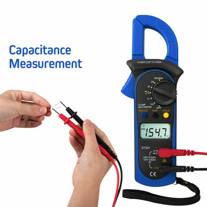 Digital Multimeter Tester AC DC Volt Ohm Amp Clamp Meter Auto Range LCD Handheld