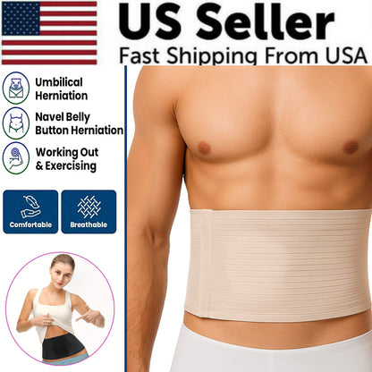 Umbilical Hernia Belt for Men and Women Abdominal Support Binder with Compress