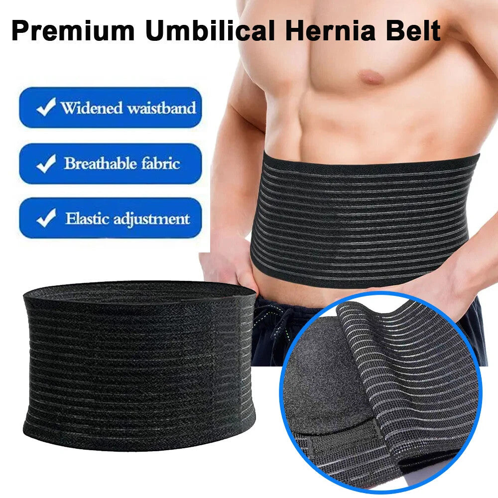 Umbilical Hernia Belt for Men and Women Abdominal Support Binder with Compress