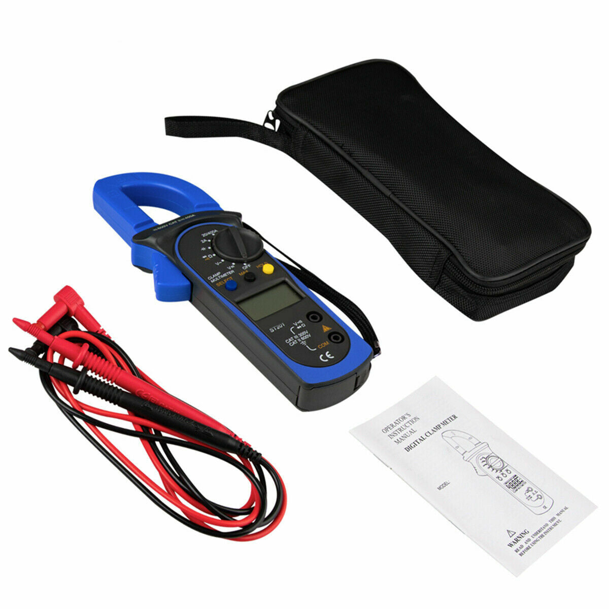 Digital Multimeter Tester AC DC Volt Ohm Amp Clamp Meter Auto Range LCD Handheld