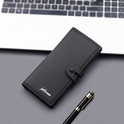 Snap Wallet Men's Long Button Trend Brand Wallet College Student Niche Design Wallet Large Capacity Men's And Women's