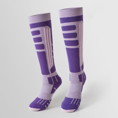 Sport's House women's outdoor thick looped warm Merino wool ski socks