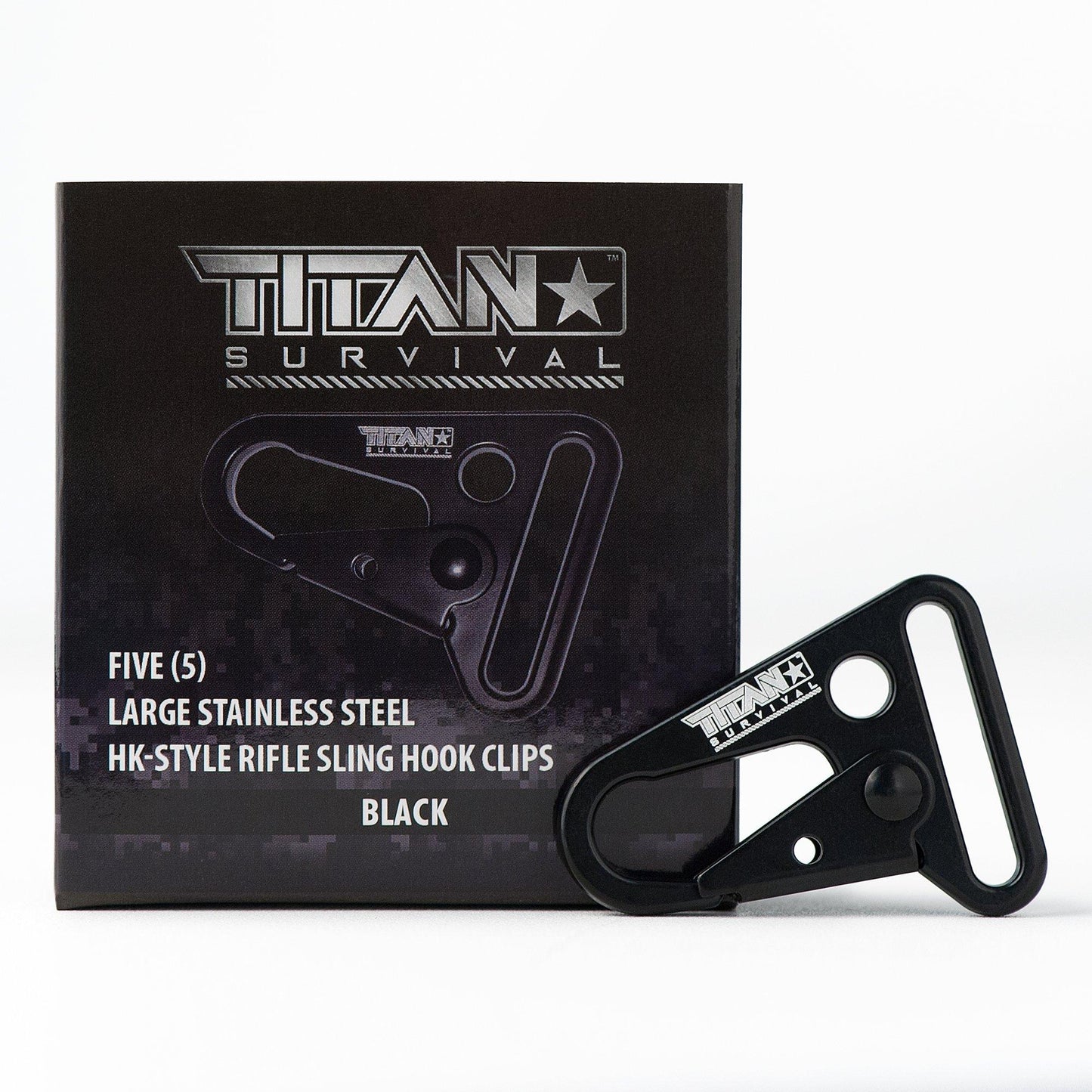 HK-Style Snap Hooks, 5-Pack