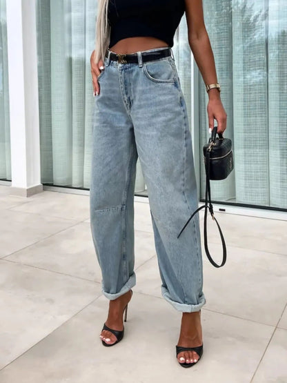 Street Trendy Casual Loose Women's Jeans