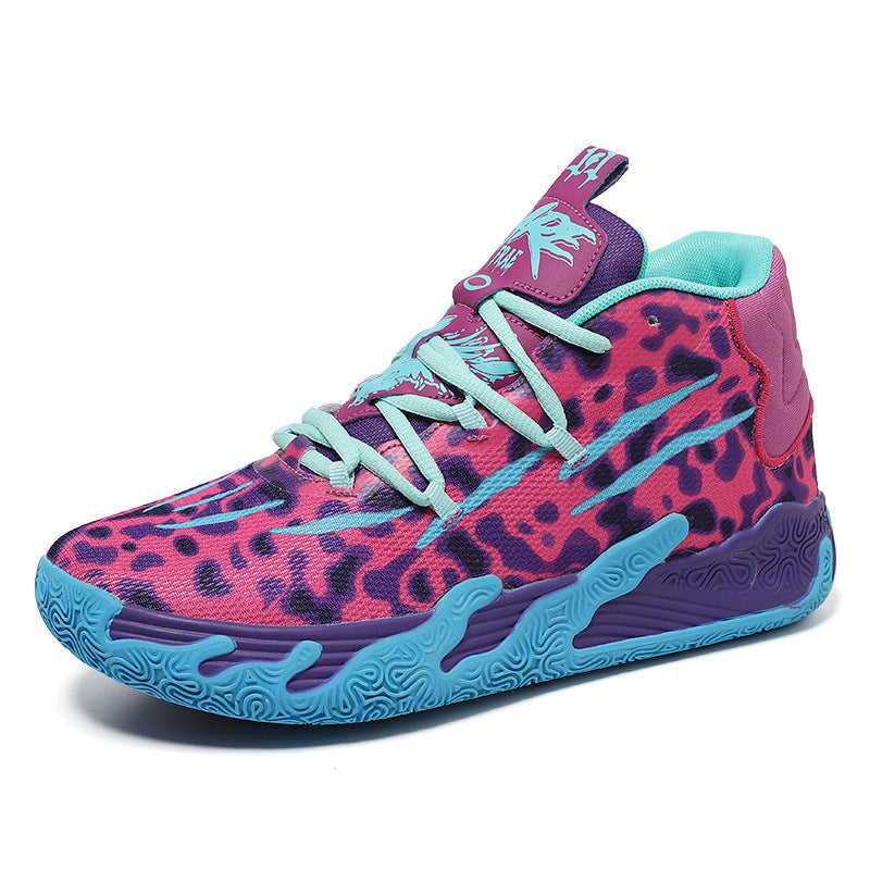Three ball, third-generation purple MB.03 men's and women's indoor and outdoor shock-absorbing and anti slip basketball shoes